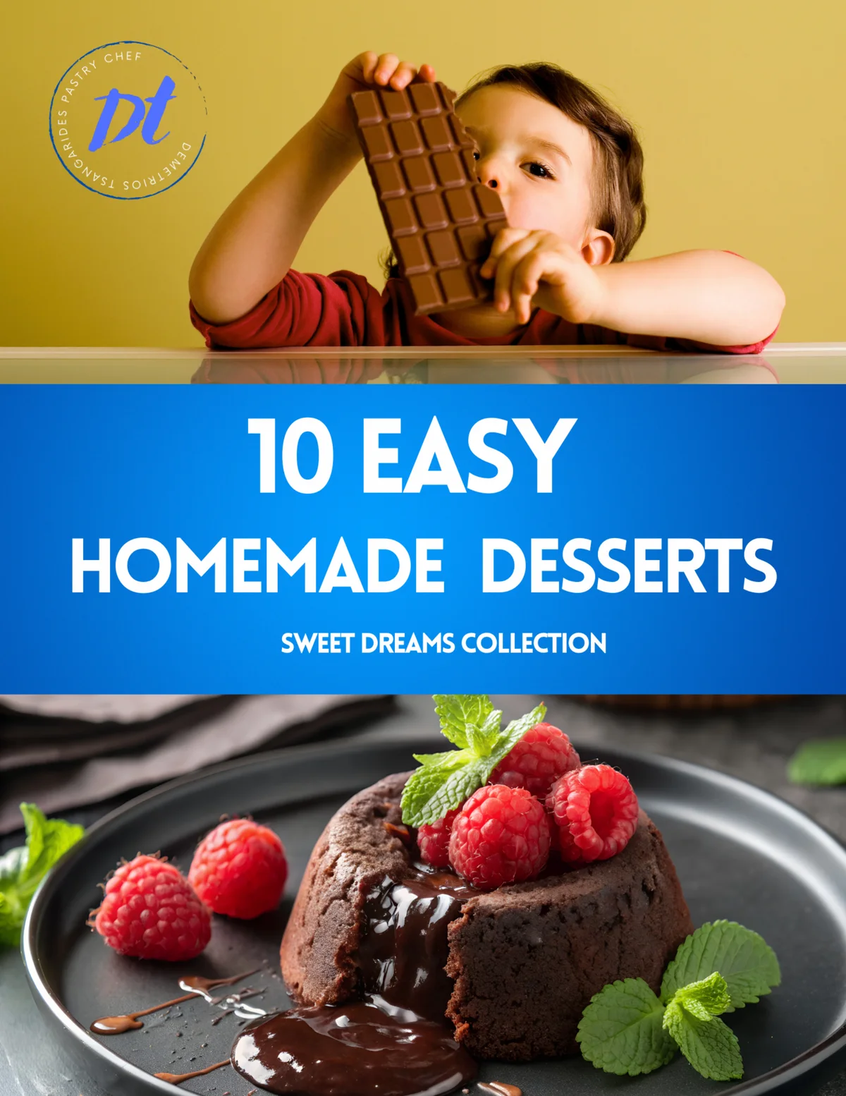 Cover of 10 Easy Homemade Desserts, Sweet Dreams Collection, by Demetrios Tsangarides