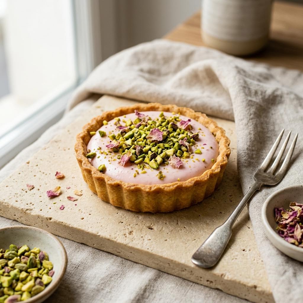 Pistachio & Rose Tart