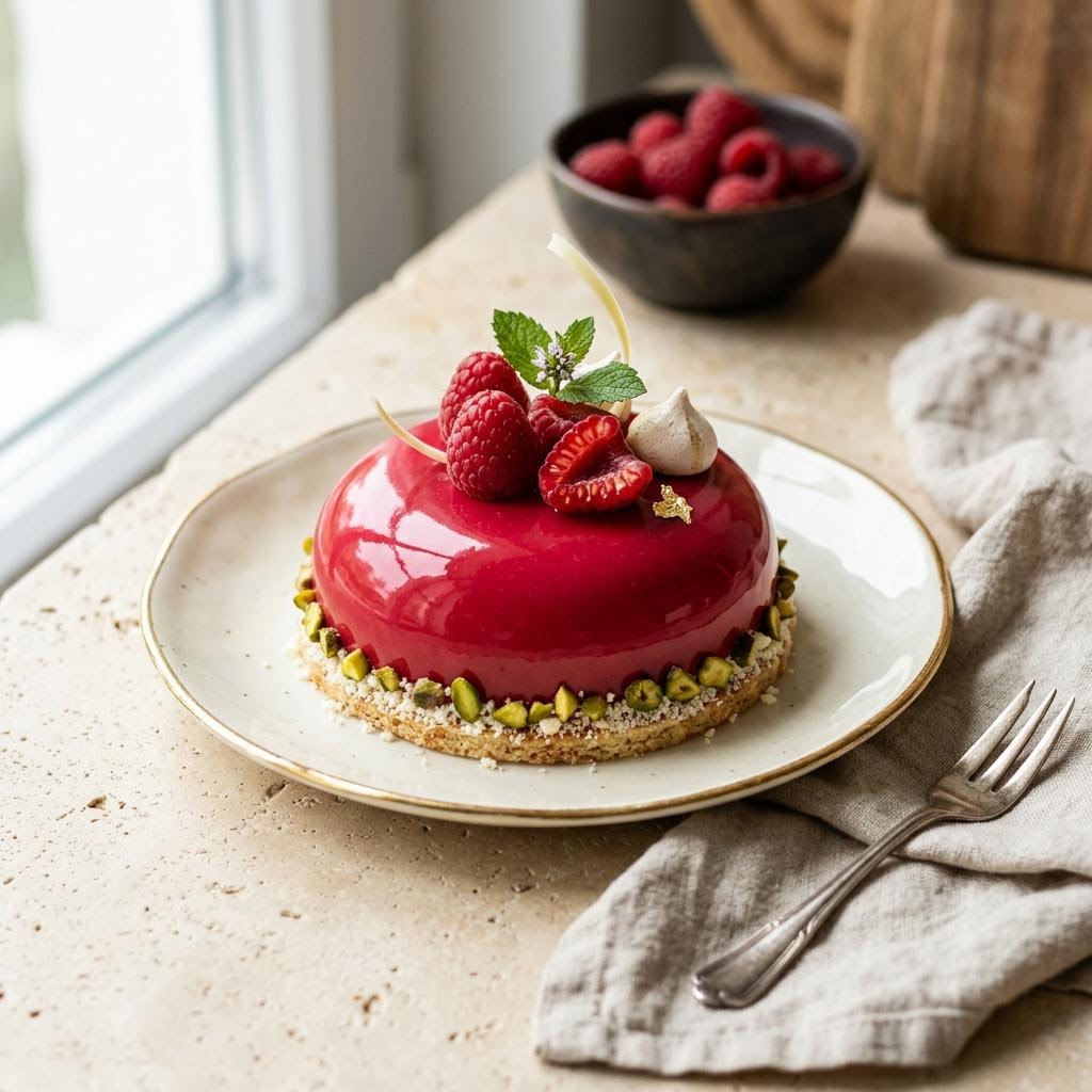 Raspberry & White Chocolate Entremet
